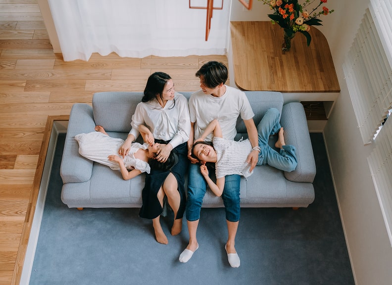 家族団欒の様子